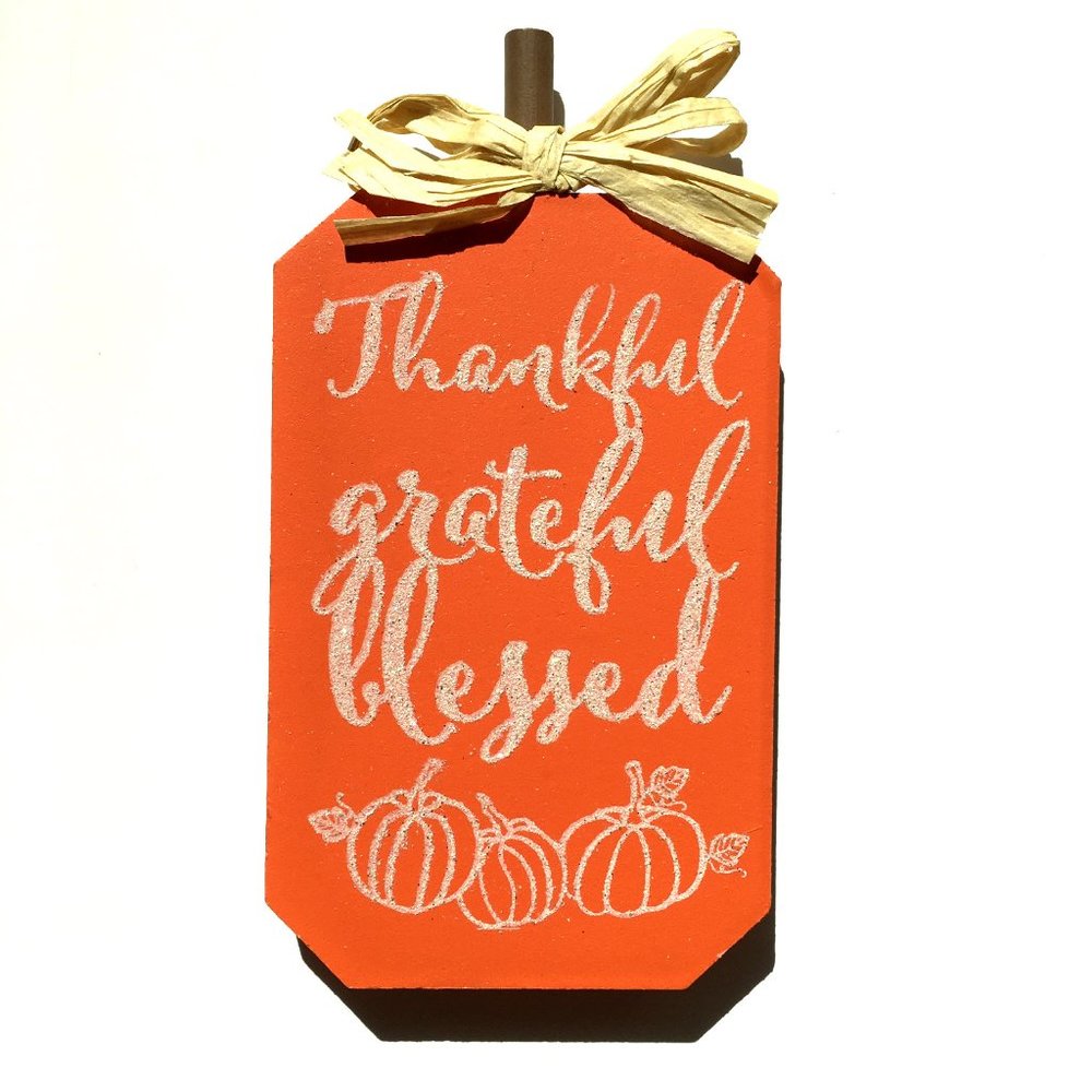 Thankful Grateful Blessed Pumpkin
